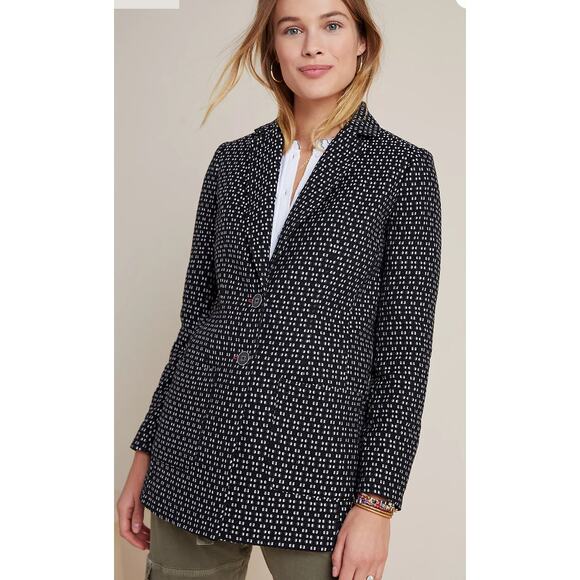 Anthropologie Filipa Textured Blazer in Black and White. Size XS - Picture 3 of 8